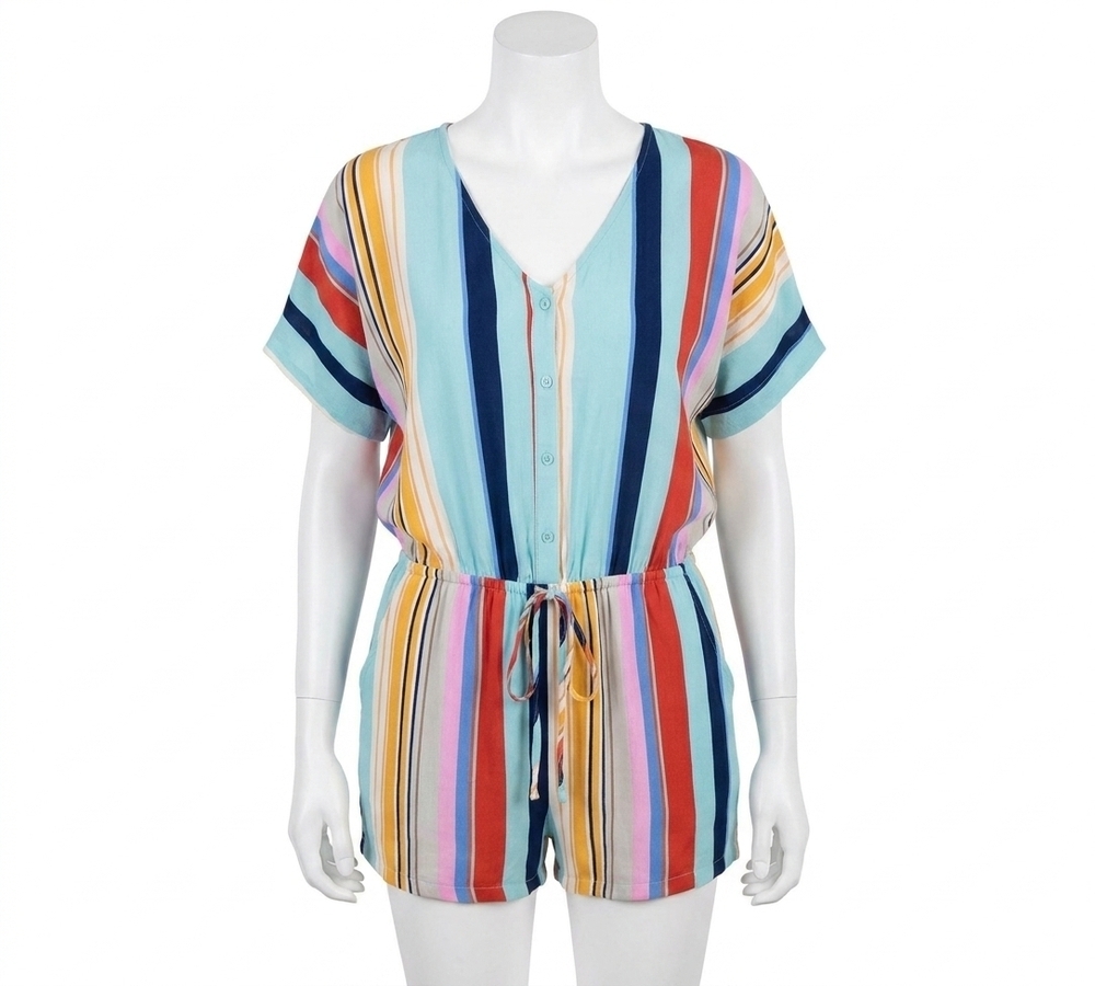 NEW DAVI & DANI fun in the sun romper in blue multi